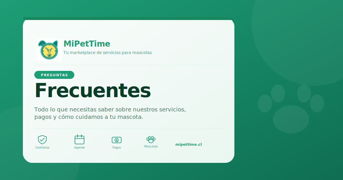 Preguntas frecuentes antes de reservar un servicio en MiPetTime